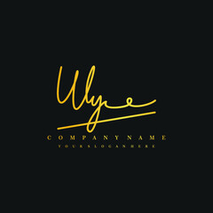 WY initials signature logo. Handwriting logo vector templates. Hand drawn Calligraphy lettering Vector illustration.

