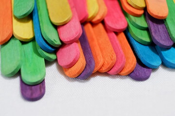 colorful popsicle sticks