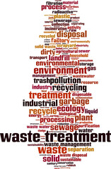 Obraz premium Waste treatment word cloud