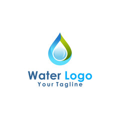 water drop logo design element vector illustration icon droplet energy nature