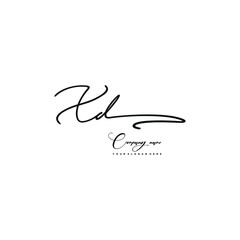 XD initials signature logo. Handwriting logo vector templates. Hand drawn Calligraphy lettering Vector illustration.