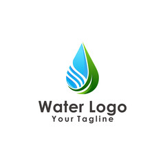 water drop logo design element vector illustration icon droplet energy nature