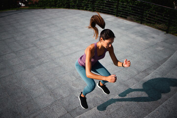 Young woman exercising outdoor