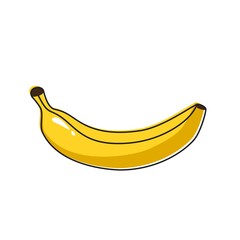 isolated yellow banana cartoon element for logo, icon, or any usage. vector design.