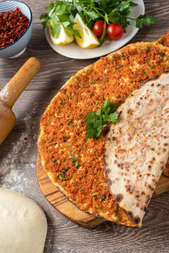 Delicious Turkish Pizza Lahmacun. This Lahmacun is tasty and delicious