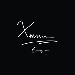 XM initials signature logo. Handwriting logo vector templates. Hand drawn Calligraphy lettering Vector illustration.
