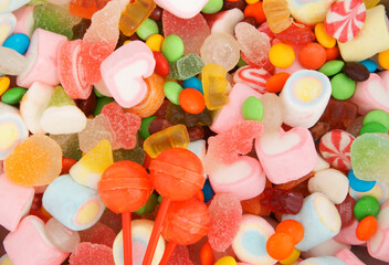 Mixed colorful fruit candies 