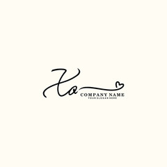 XO initials signature logo. Handwriting logo vector templates. Hand drawn Calligraphy lettering Vector illustration.
