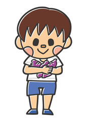 芋ほり さつまいも 秋 イベント 版ズレ はんこ 版画 ベクター イラスト