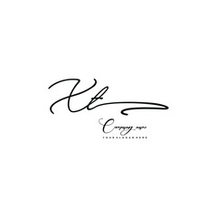XT initials signature logo. Handwriting logo vector templates. Hand drawn Calligraphy lettering Vector illustration.
