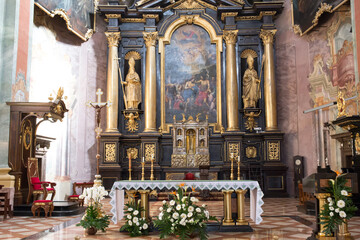 Obraz premium Inside Catholic church.