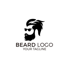 Beard man logo vector illustration
