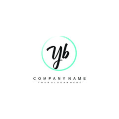 YB initials signature logo. Handwriting logo vector templates. Hand drawn Calligraphy lettering Vector illustration.
