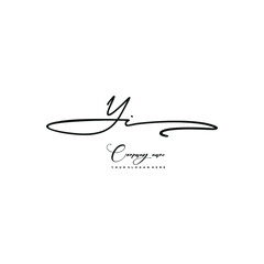YI initials signature logo. Handwriting logo vector templates. Hand drawn Calligraphy lettering Vector illustration.

