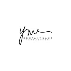 YM initials signature logo. Handwriting logo vector templates. Hand drawn Calligraphy lettering Vector illustration.
