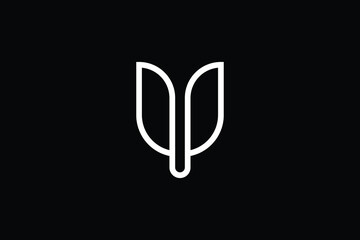 Minimal elegant monogram art logo. Outstanding professional trendy awesome artistic U UU initial based Alphabet icon logo. Premium Business logo White color on black background © FinalDesignz