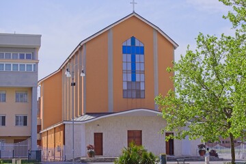 The church of Sacro Cuore di Gesù, Latina's cathedral and bishop's see, Italy