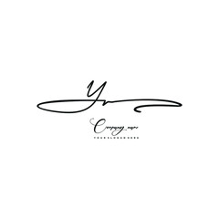 YR initials signature logo. Handwriting logo vector templates. Hand drawn Calligraphy lettering Vector illustration.
