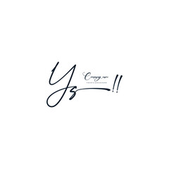 Fototapeta na wymiar YS initials signature logo. Handwriting logo vector templates. Hand drawn Calligraphy lettering Vector illustration. 