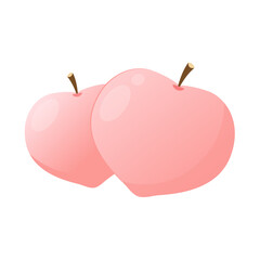 Peach vector. Peach heart vector. Peach on white background. Peach logo design.