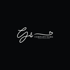 YS initials signature logo. Handwriting logo vector templates. Hand drawn Calligraphy lettering Vector illustration.
