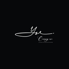 YS initials signature logo. Handwriting logo vector templates. Hand drawn Calligraphy lettering Vector illustration.
