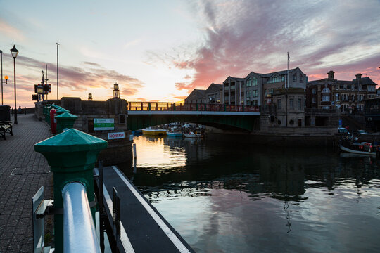 Weymouth Harbour at Sunset