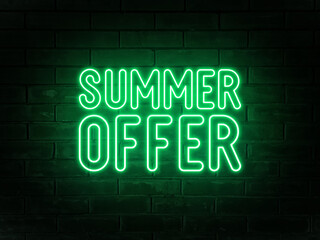 Obraz premium Summer offer - neon text