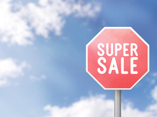 Super sale - road sign