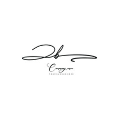 ZB initials signature logo. Handwriting logo vector templates. Hand drawn Calligraphy lettering Vector illustration.
