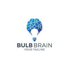 brain bulb icon symbol design. creative idea logo designs template