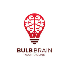 brain bulb icon symbol design. creative idea logo designs template