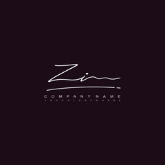 ZI initials signature logo. Handwriting logo vector templates. Hand drawn Calligraphy lettering Vector illustration.
