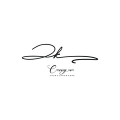 ZK initials signature logo. Handwriting logo vector templates. Hand drawn Calligraphy lettering Vector illustration.
