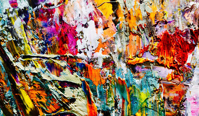 Colorful abstract background wallpaper. Modern motif visual art.  Mixtures of oil paint. Trendy hand painting canvas. Wall decor and Wall art prints Idea.  3D Texture.