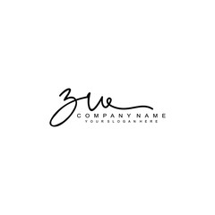 ZU initials signature logo. Handwriting logo vector templates. Hand drawn Calligraphy lettering Vector illustration.
