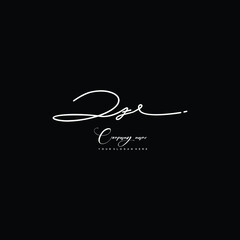 ZZ initials signature logo. Handwriting logo vector templates. Hand drawn Calligraphy lettering Vector illustration.
