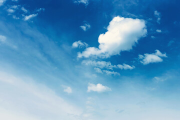Naklejka na ściany i meble The sky is blue with clouds, beautiful by nature.