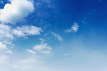 The sky is blue with clouds, beautiful by nature.