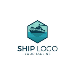 Ship Logo Template Vector Illustration