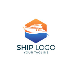 Ship Logo Template Vector Illustration