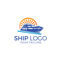 Fototapeta na wymiar Ship Logo Template Vector Illustration