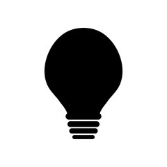 globe light bulb icon, silhouette style