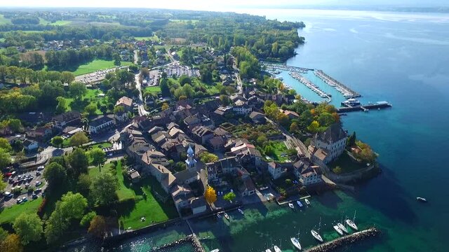 Village d'yvoire, Lac L&eacute;man, Haute-Savoie, France