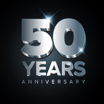 50 years anniversary card template