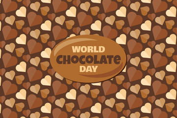 World Chocolate Day Banners With Text And Tasty Dessert Background