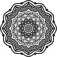 Circular pattern mandala art 

