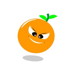 Illustration of cute orange fruit with various expressions, suitable for themes, logos and advertisements