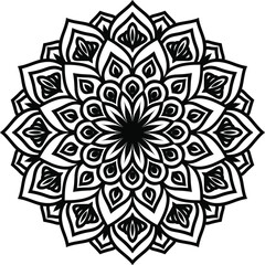 Circular pattern mandala art 
