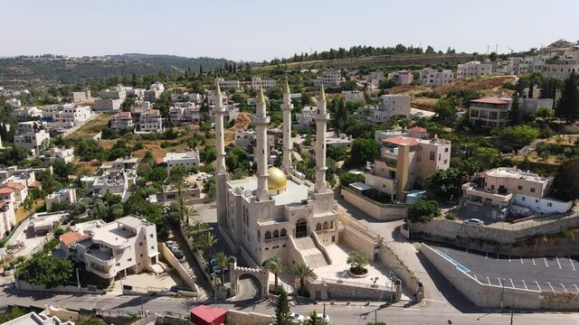 A mosque built by Ramzan Kadyrov in honor of his father Akhmat Kadyrov in the Abu Ghosh village, in which descendants of Chechens live in Israel